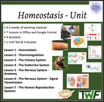 Preview of Homeostasis Unit - Lessons, Notes, Worksheets & Assessments