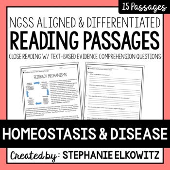 Preview of Homeostasis & Disease Reading Passages | Printable & Digital | Immersive Reader