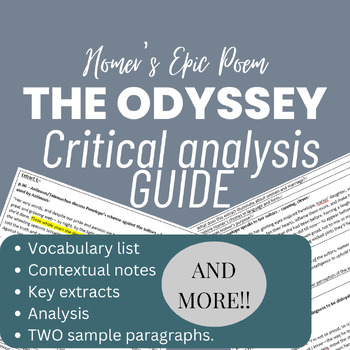 Preview of Homer Epic Poem The Odyssey: Critical Analysis on Gender + Sample Paragraphs!