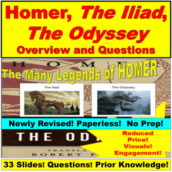 Preview of Homer, Iliad and Odyssey PowerPoint, Google Slides