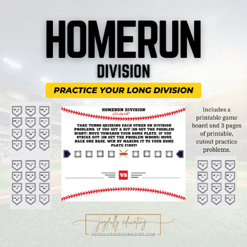 Preview of Homerun Division // Long Division Game // Student Engaging