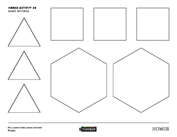 Preview of Homes Activity #3 (Shape Patterns)