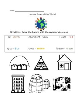 Homes Around the World by Damyionne Brown | Teachers Pay Teachers