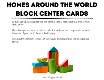 Preview of Homes Around the World Block Center Posters