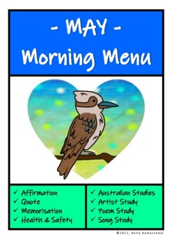 Preview of Homeschool Australian Themed Morning Menu For MAY!