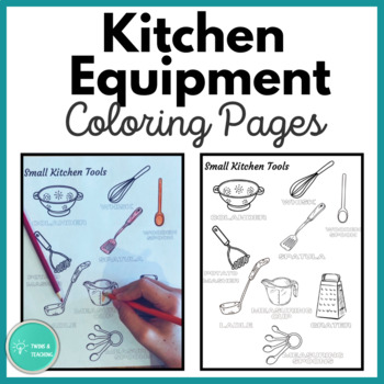 Preview of Homeschool Kitchen Equipment Coloring Pages