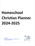 Preview of Homeschool Christian Planner 2024-2025