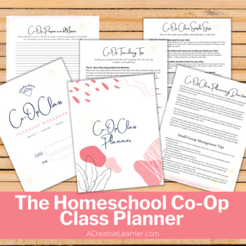 Preview of Homeschool Co-Op Class Planner - Enrichment Class Planner