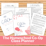 Homeschool Co-Op Class Planner - Enrichment Class Planner