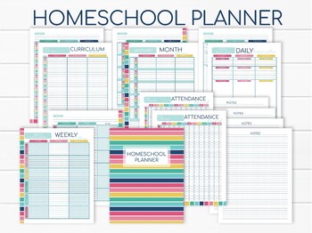 Preview of Homeschool Curriculum and Daily Lesson Planner Organizer