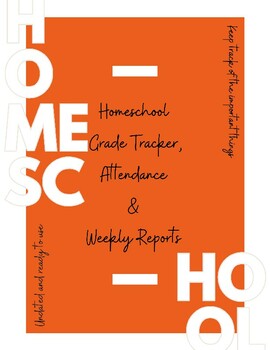 Preview of Homeschool Grade Tracker, Records Keeper, Printable PDF