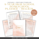 Homeschool High School Planner + Credit Tracker Template