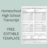 Homeschool High School Transcript Template