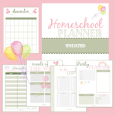 Homeschool Planner Undated with calendar pages plus 10 spe