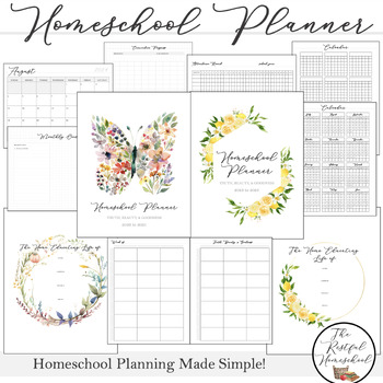 Preview of Homeschool Planner 2024-2025 Year (Ready to Print & Build Your Own)