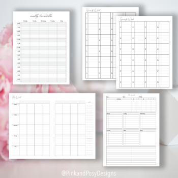 Homeschool Planner Bundle Letter Size 2020-2021 by Pink and Posy