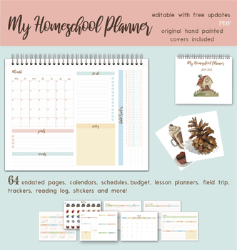 Preview of My Homeschool Planner 2024 (free updates each year and school year for ever!)