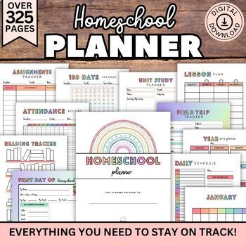 Preview of Homeschool Planner Printable