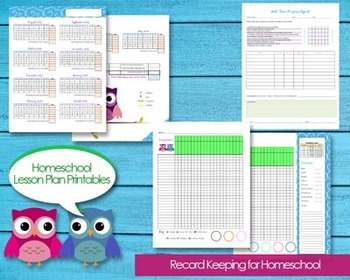Preview of Homeschool Planner Records Attendance, Budget, Events, Grade Book, Progress