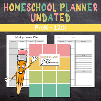 Preview of Homeschool Planner and Essential Organizer Undated