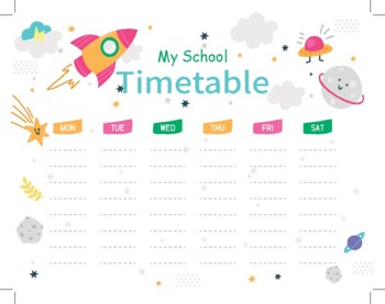 Preview of Homeschool Planner &  stickers, kids daily schedule, printable Planner