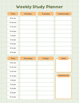 Preview of Homeschool Planner with Brain Break, weekly planning  and daily lesson notes