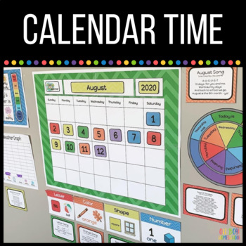 Preview of Homeschool Preschool Calendar Time Printables