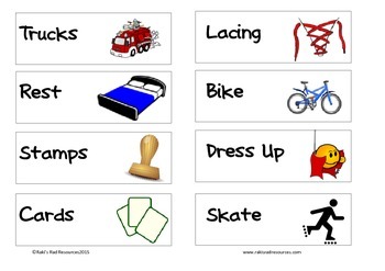 Homeschool Preschool Choice Cards by Raki's Rad Resources | TPT