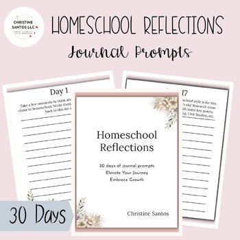 Preview of Homeschool Reflections: 30 Days of Journal Prompts