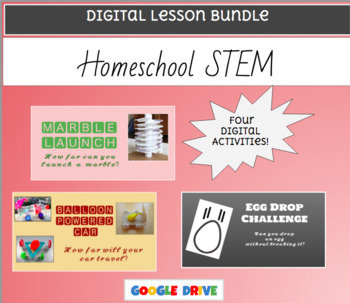 Preview of Homeschool STEM Digital Lesson Bundle