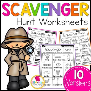 Preview of Homeschool Scavenger Hunt & Writing Activities