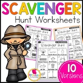 Homeschool Scavenger Hunt & Writing Activities