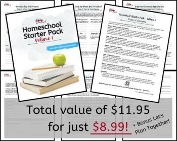 Preview of Homeschool Starter Pack - Volume 1