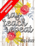 Homeschool Teacher's Planner 2021-2022{Rustic Floral}