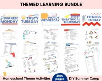 Preview of Homeschool Themed Learning Bundle