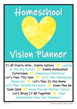 Preview of Homeschool Vision Planner for Homeschooling Families!