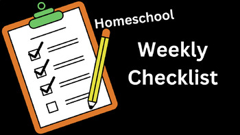 Preview of Homeschool Weekly Checklist