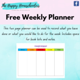 Homeschooling Weekly Planner