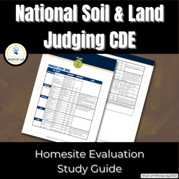 Preview of Homesite Evaluation Study Guide: FFA Soil & Land Judging CDE