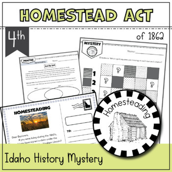 Preview of 4th Grade Pioneer Life Quilt Project - Homestead Act 1862 Social Studies Lesson