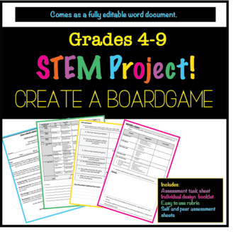 Preview of STEM Project - Create a Board Game