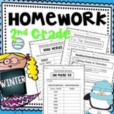 Homework 2nd Grade Language Arts Winter Pack Including Rea