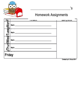 how to print homework assignments