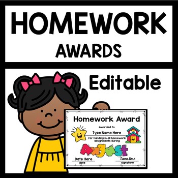 Preview of Monthly Homework Awards