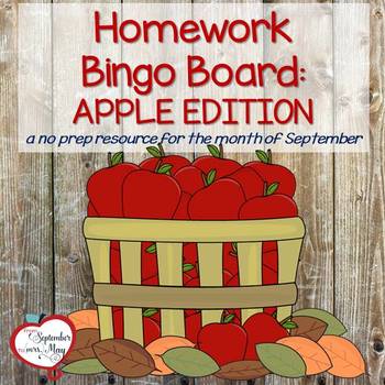 Preview of Homework Bingo/Choice Board: Apple Edition