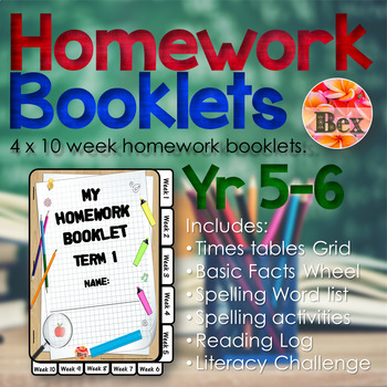 Preview of Homework Booklets Yr 5 - 6 (40 Weeks)