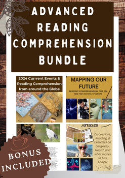 Preview of Homework Bundle For Reading Comprehension & Advanced ESL Groups - Bonus incl
