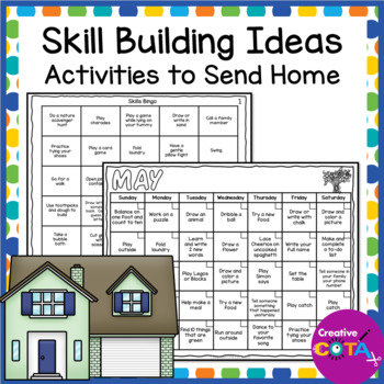 Preview of Occupational Therapy Life Skills Homework Calendars and Bingo Games