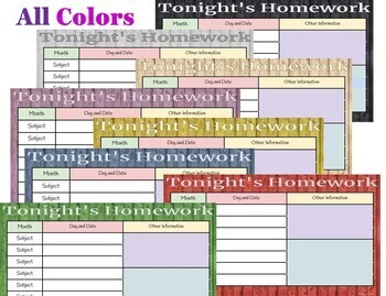 digital homework calendar