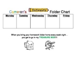 Homework Chart-Great for Student Responsibility